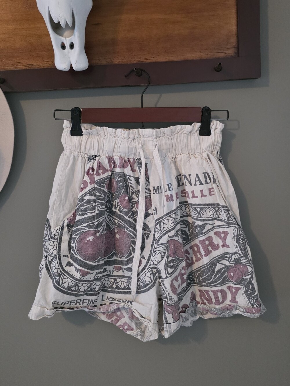 Vintage Sack Cotton Shorts Loungewear Casual Hippie Indie Casual Boho